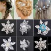 KathShop 6pcs Bridal Wedding Prom Crystal Pearl Flower Hair pins