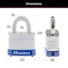 Master Lock 3008D Outdoor Padlock with Key, 4 Pack Keyed-Alike