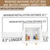 [1 Piece] Lingmfg Washing Machine Outlet Box PEX Crimp with