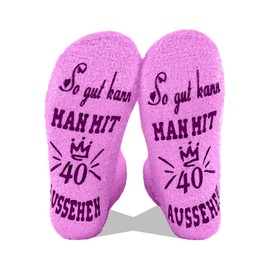 Gifts for 30 40 50th Birthday Woman, Non-Slip Socks Women's Gift, Best Funny Cuddly Socks Women 39-42, Socks with Saying, 30th Birthday Gift for Girlfriend, Daughter, Mother, Birthday Gifts, 40
