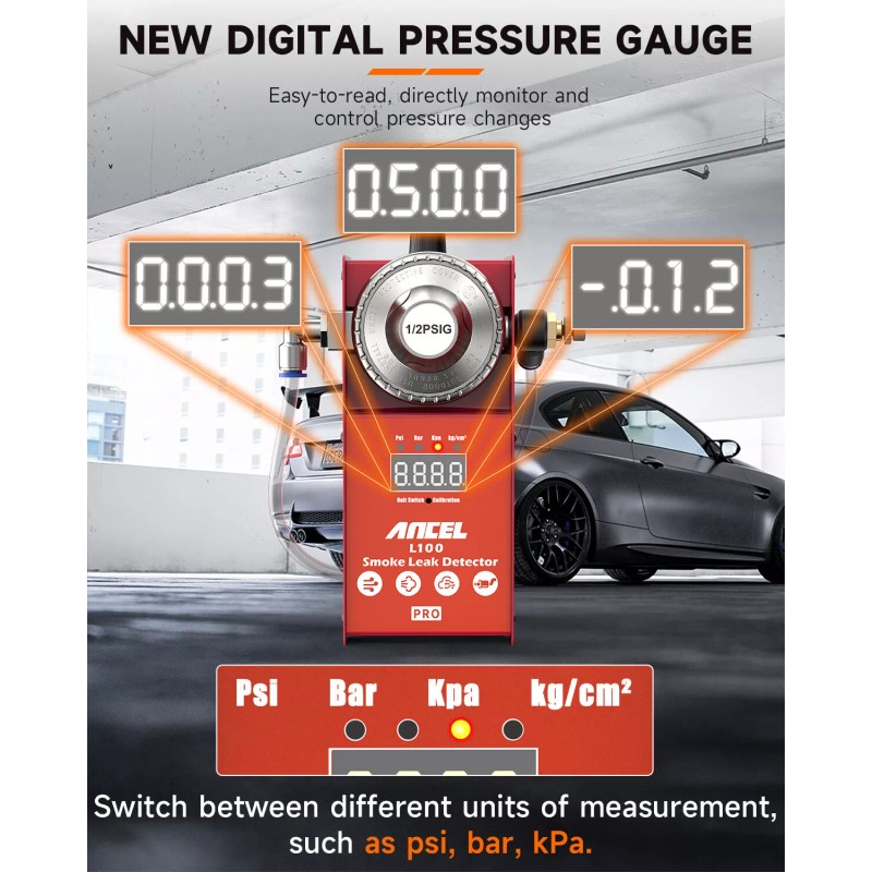ANCEL L100 Pro Car Smoke Machine EVAP Leak Detector Test