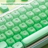 Rainy75 PBT Keycaps, Green Jelly Keycap Foundation MOA Profile, 132