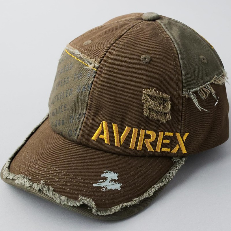Avilex Ripped Remake Low Cap, 6 Panels, Full Cap, Baseball