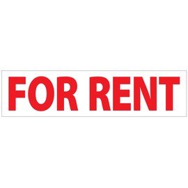 Real Estate Listing Vinyl Sign Stickers - Removable & Reusable - Pack of 10 (FOR RENT)