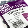 enTie FLAT Grey 10mm Cable Clips for 2.5mm2 Twin &