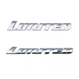 Pair Set Limited Sport Letter Rear Door Nameplate Emblem Sticker Decal (Silver)