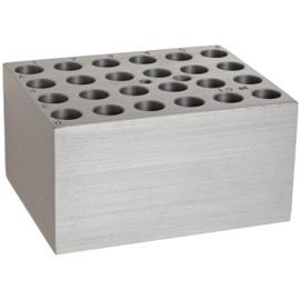 Benchmark Scientific BSW1500 Aluminum Dry Bath Heating Block for Digital Dry Bath Incubator, 24 x 1.5mL Centrifuge Tubes Capacity