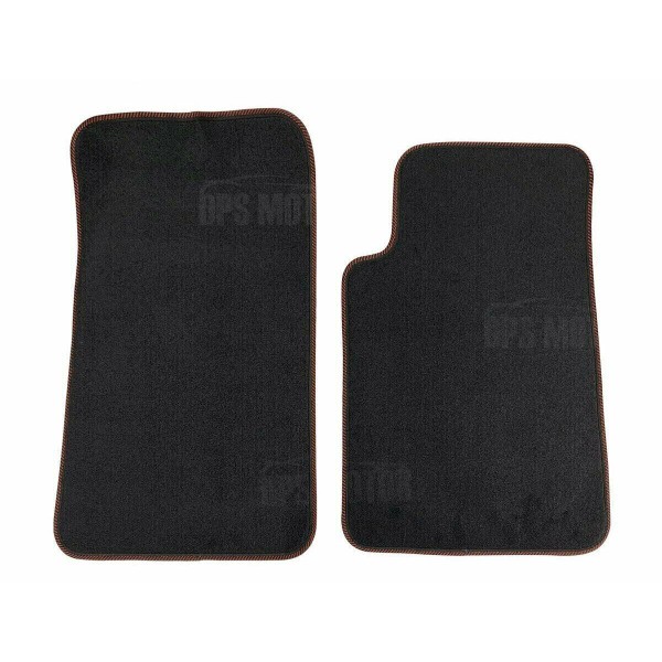 SDeelCase 2 Pcs Custom Fit Red Trim Front Carpets Floor