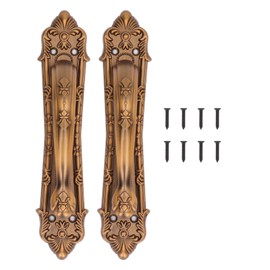 2 Set Sliding Barn Door Handles and Pulls Aluminum Alloy Bronze Pull Handle for Sliding Doors Gates with Screws