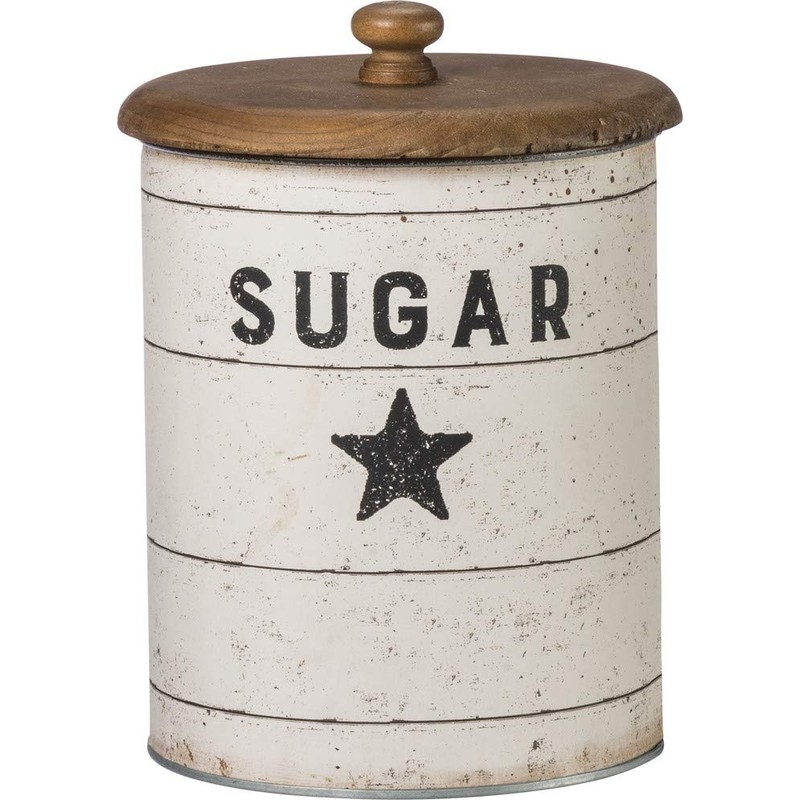 Primitives by Kathy 39060 Farmhouse Tin Canisters, Sugar/Coffee/Flour