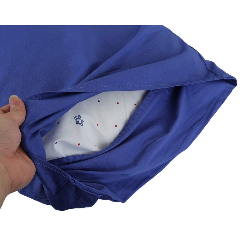 mookaitedecor 100% Cotton Pillow Cases Blue 2 Pack, 400 Thread