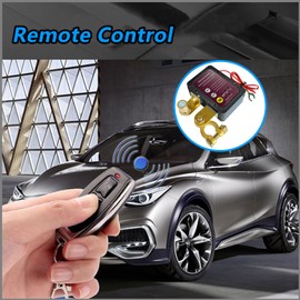 Car Remote Battery Disconnect Kill Switch, Kill Switch for Car 12V, 240A, Car Remote Shut Off Switch with Two Keys, Car Battery Disconnect Switch for Auto, ATV, Truck, Tractor, Boat, Marine(Red)