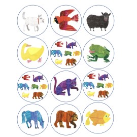 Handmade set of 12 brown bear, edible paper, cupcake cookie toppers CHOOSE SIZE - 3 in