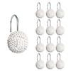 Sunlit Boho Knots Shower Curtain Hooks, Home Decorative White Shower