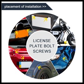 Hihaha 8pcs M6x1.0 Motorcycle License Plate Frame Screw Bolts Cap Fasteners Red Durable Material