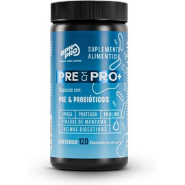 BPN PRO Probioticos y Prebioticos Cápsulas Naturales con Enzimas Digestivas, MCT, Papaya, Vinagre de Manzana e Inulina | Suplemento Alimenticio Digestivo Completo | Sin Gluten ni Aditivos (120 cápsulas)