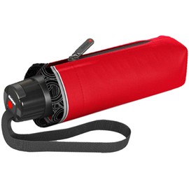 Knirps Pocket Umbrella T.010 manual plain - very light - small and compact - storm resistant - windproof Red
