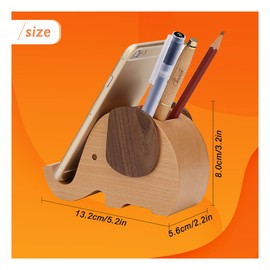 Elephant Phone Holder Pen Holder For Desk For Best Friend Sister Family Colleagues Women Men Friendship Thanksgiving Birthday Christmas Valentine'S Day Gifts (Elephant Large)
