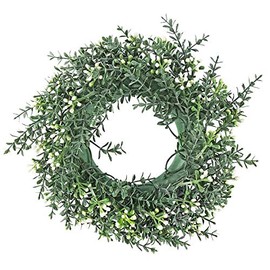 Ideen mit Herz Decorative Wreath, Design 2, Inside: Diameter 9.5 cm, Outside: Diameter 25 cm, with White Buds
