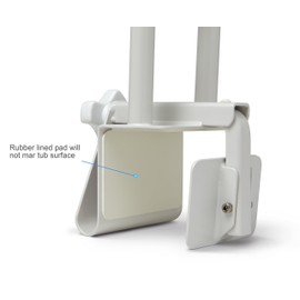 Medline Bathtub Safety Grab Bar, Handle Clamps on to Side of Bathtub Shower, Medical Tub Rail for Bathrooms is Great Elderly or After Surgery