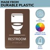 ADA CENTRAL SIGNS - 6"X9" Toilet Restroom Sign- ADA Compliant