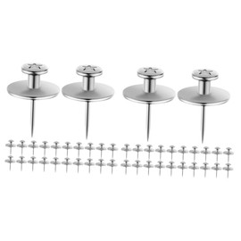 Operitacx 2 Sätze Reißzwecke Korkplatte Schlüssel Stecknadeln Krippe Daumennägel Bausatz Tür Bildhefte Bretter Reißnägel Stift Ansteckblume Kabel Drücken Silver Zinklegierung 30 Stück * 2