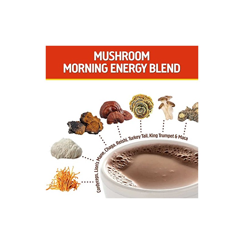 Mushroom Morning Energy Blend, 8 onzas