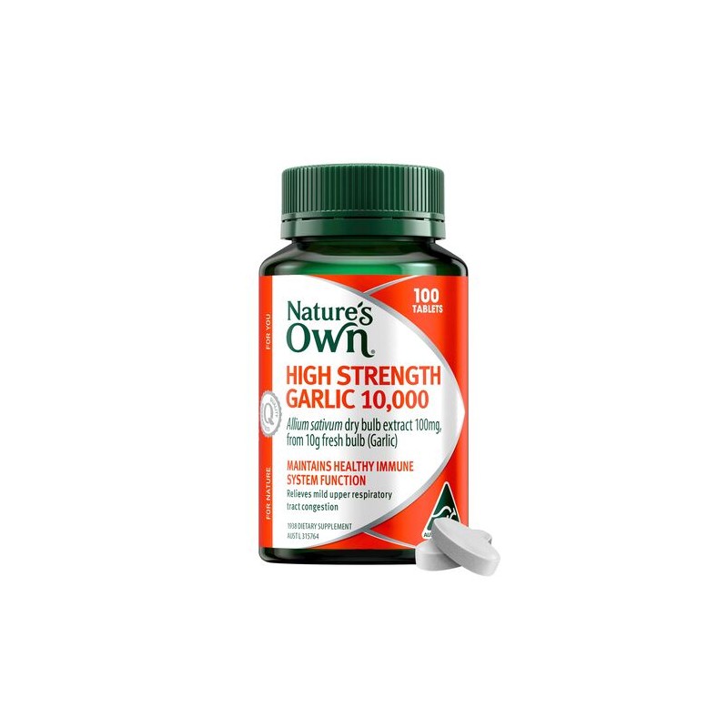 Nature's Own High Strength Garlic 10,000Mg 100 Tablets