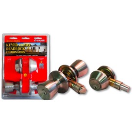 Mobile Home Entry Lockset. Door Lock & Deadbolt. Stainless Steel Keyed Alike