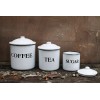 Creative Co-Op Metal Containers with Lids, Coffee, Tea, Sugar (Set