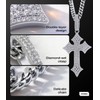 VIVDECIced Out Cross Necklace for Men, Full 5A Zircon Max