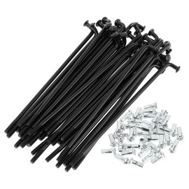 RATCHROLL 1 Set Universal Bicycle Spokes 12G 90mm Length Bike Wheel Spokes Nipple Black Carbon Steel