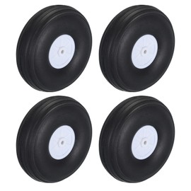 QUARKZMAN RC Aircraft Wheels 3.46 Inch OD RC Airplane, Aeroplane PU Sponge Wheels, Tyre Rear Wheel RC Aeroplane Foam Wheel Replacement for DIY RC Model Airplane, Pack of 4