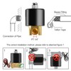 Heschen Brass Electric Solenoid Valve 1/4 Inch DC 24V Direct