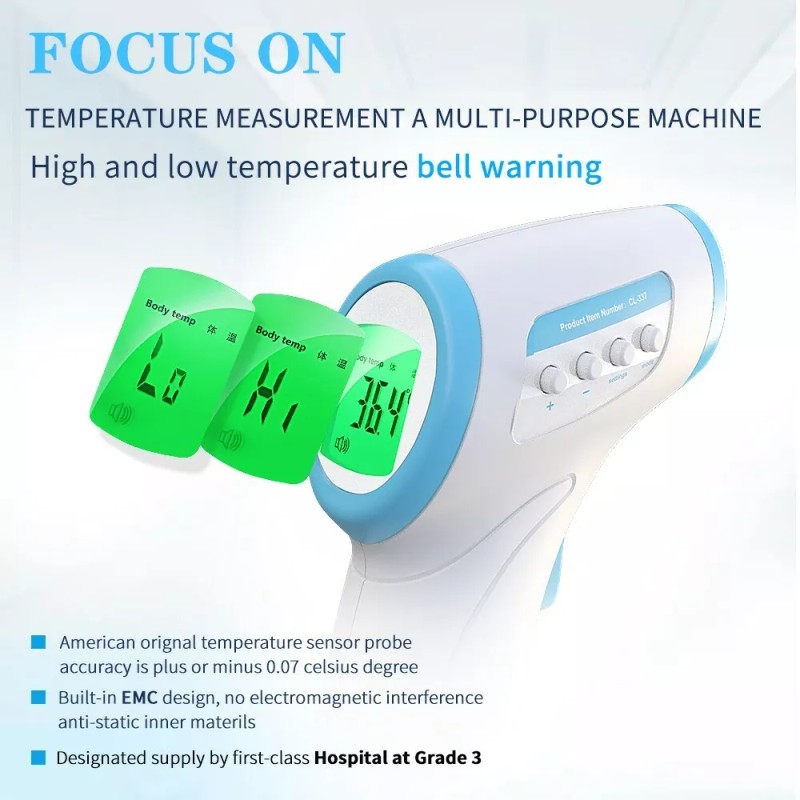 Blooshark Non Contact Digital Thermometer. Contact Less Temperature Meter For