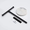 Fivelilyllc Countertop T-Shape Towel Rack Holer with Heavy Weight Marble
