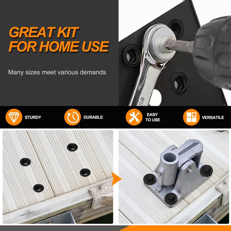 Rustark 100Pcs M4 Rivet Nuts Carbon Steel Black Zinc Plated