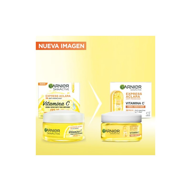 Garnier Express Aclara Crema Hidratante Antimanchas Vitamina Fps Unifica Tono