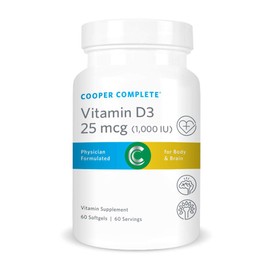 Cooper Complete - Vitamin D3 25 mcg (1000 IU) - Easy to Digest - 60 Softgels Pack of 1
