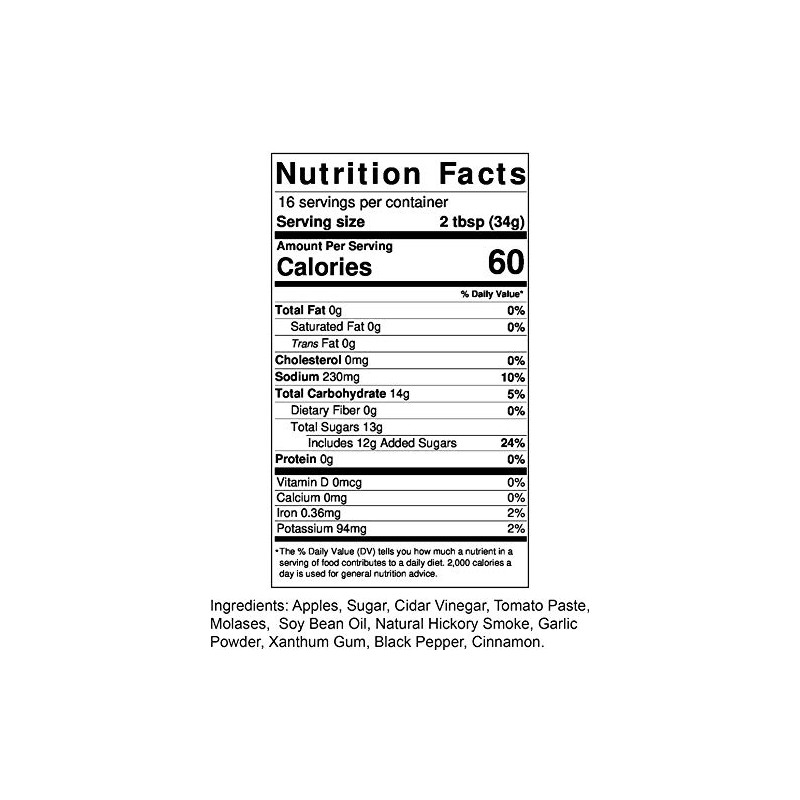 Amish Made BBQ Sauce 16 oz. Jar 2pack (Apple Hickory)