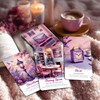 PERBDEAL Dreamy Home Fortune Reading Oracle Card, Premium Pink Foil