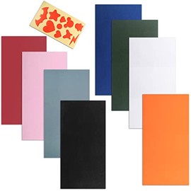 CKANDAY 8 Pieces Self-Adhesive Repair Patches with DIY Model Guide Paper, Waterproof Lightweight Polyester Repair Stickers for Clothing Holes Raincoat Backpacks Tent Sleeping Bag Down Jacket, 8 Colors