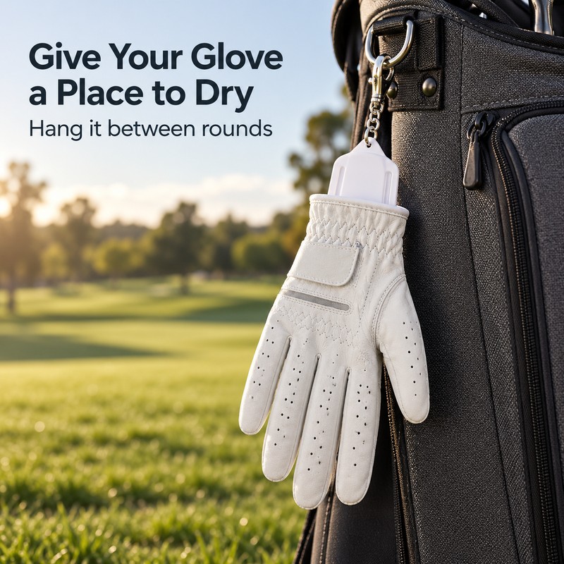 Golf Glove Holder and Stretcher for Post-Round Care – Compact