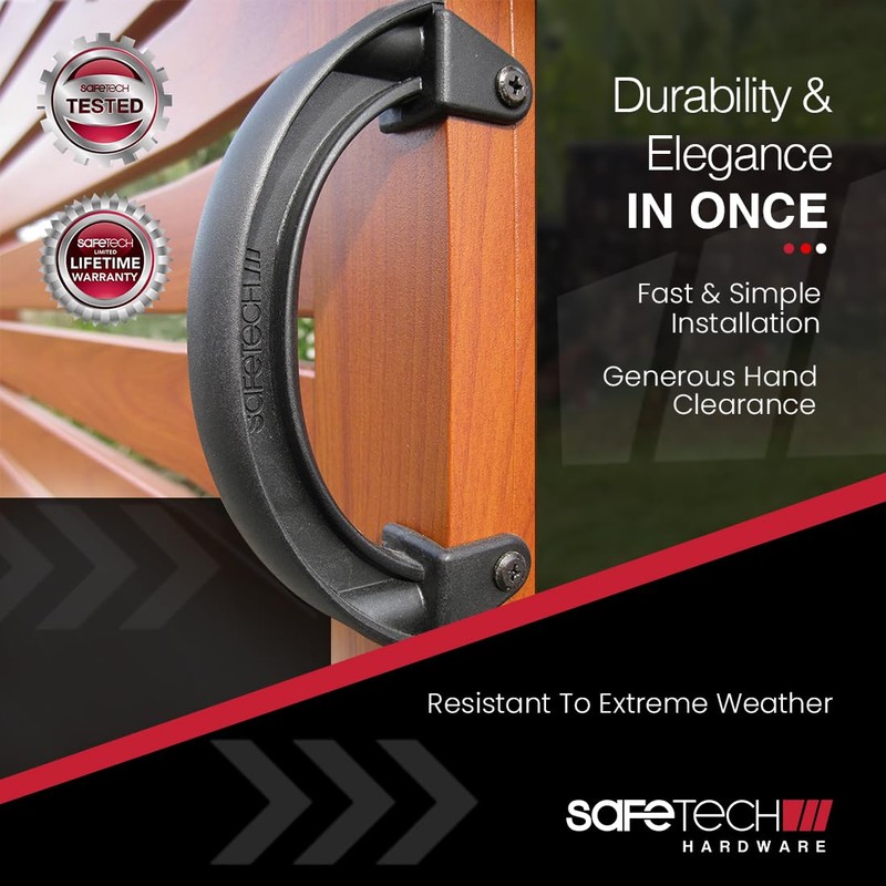 Safetech Hardware SHDL-150 Polymer Pull Gate Handle | Side Fixing