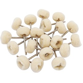 NIUPIKA Mounted Cotton Polishing Buff Wheel 2.35mm Shank Rotary Tools Pack of 20pcs