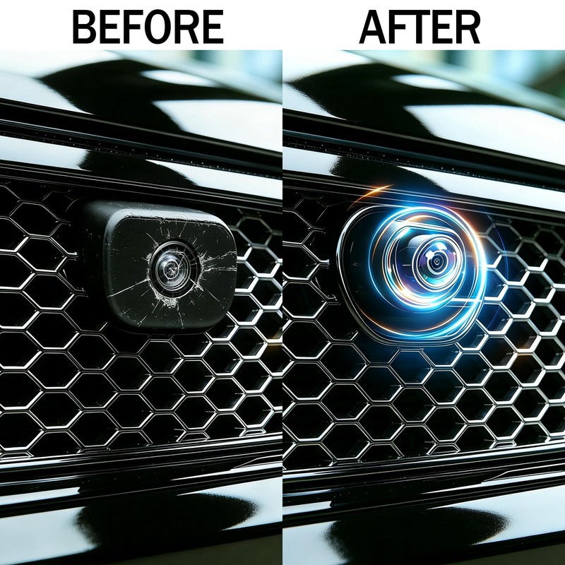 SADIKALO 4pcs Car Camera Lens Protector - HD Clear Lens