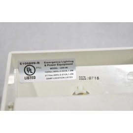 EXITRONIX LED-90 LED EMERGENCY LIGHT, WHITE THERMOPLASTIC, 120/277V, 60HZ