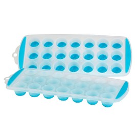 Kitchen Details 2 Pack Mini Ice Cube Tray | Dimensions: 11. 75" x 4. 625" x 1. 125" | Makes 21 Mini Cubes | Dishwasher Safe | Freezer Safe | Kitchen Accessories | Asst
