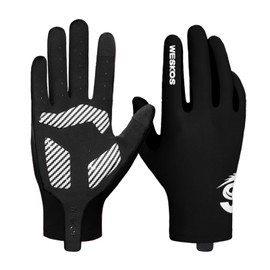 EXCEREY Full Finger Touch Screen Bike Gloves MTB Cycling Racing Bicycles Gloves for Climbing Riding Biking Outdoor Sports (Black, Size M)
