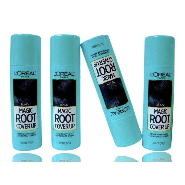 4-PK L'Oreal Magic Root BLACK Cover Up Temporary Gray Concealer
